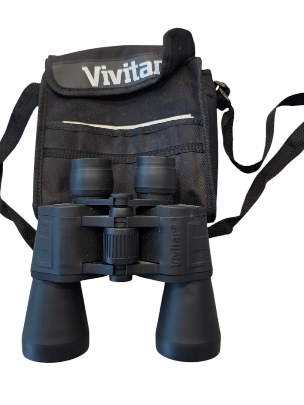 Vivitar Black Binoculars 7x50 With Red Lens & Carrying Case Coated Optics